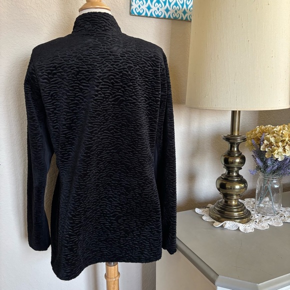 Carole Anderson by Invitation | CABI  black cozy statement coat jacket Large EUC - Picture 3 of 15